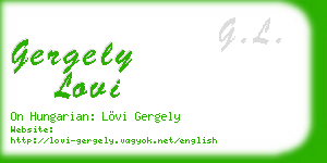 gergely lovi business card